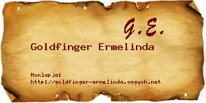 Goldfinger Ermelinda névjegykártya